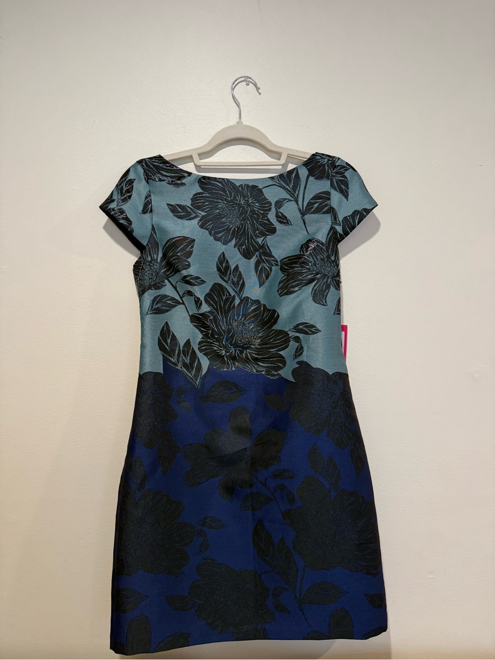 Vince Camuto Size 2 Two-Tone Sheath Dress Teal and Navy NWT